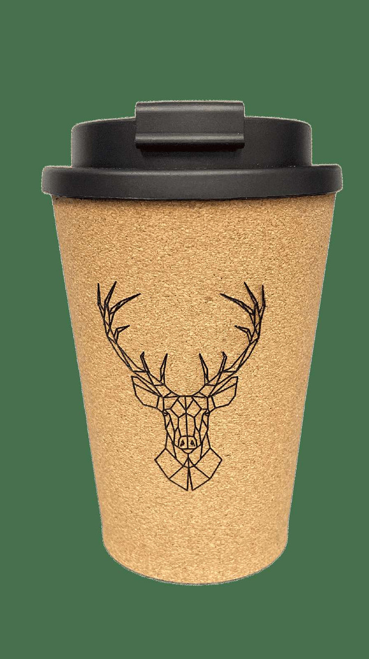 Coffee-To-Go-Becher Kork, 350 ml, Schraubverschluss, Kunststoff laserstern-beschriftungen-lasergravuren.myshopify.com Kaffee- & Teebecher