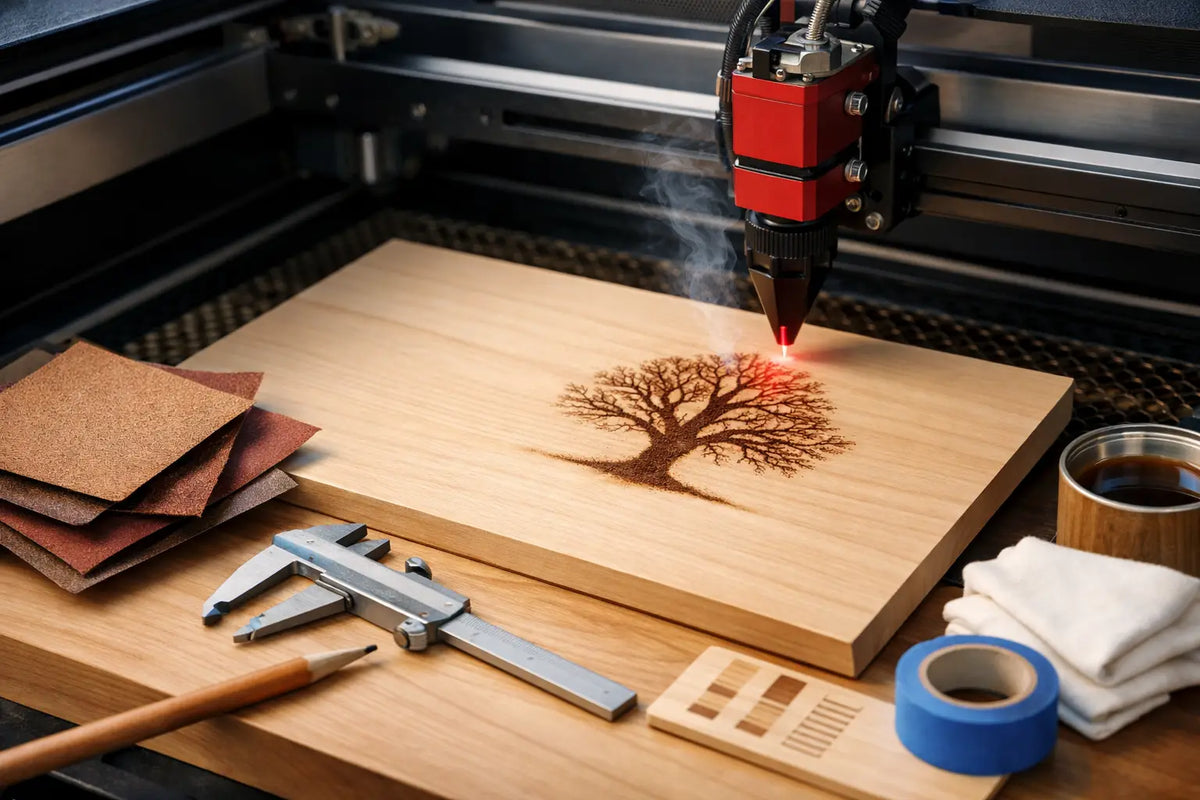 Lasergravur auf Holz vorbereiten - sauber gravieren