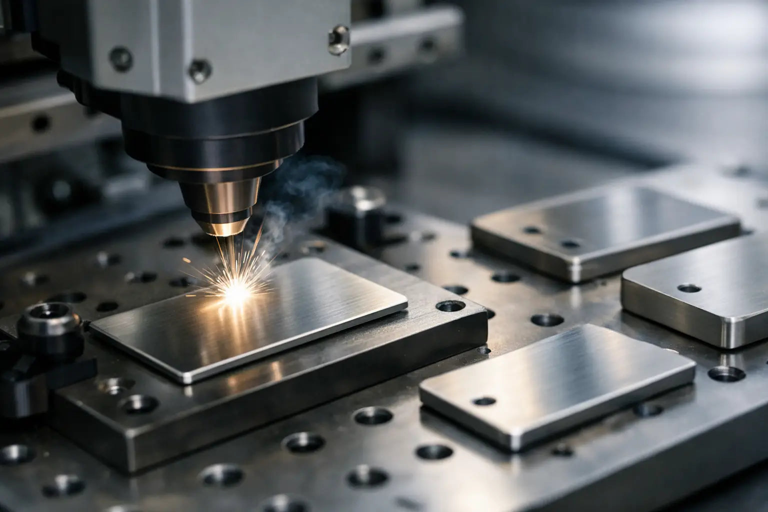 Laserbeschriftung Seriennummern auf Metall