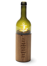 “Wine bottle” lantern with laser engraving