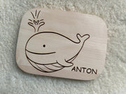 Children's breakfast board various animal motifs can be selected with name engraving